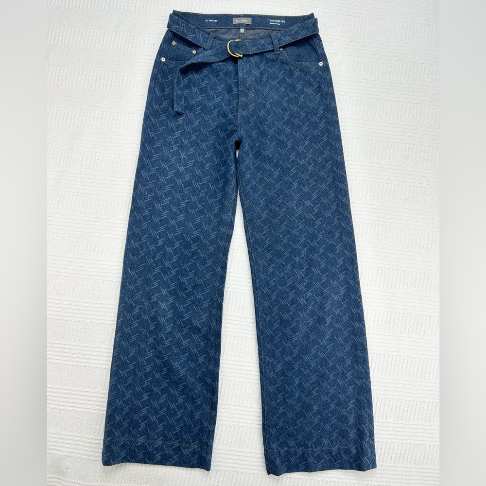 DL1961 Jeans DL Vintage Zoie Wide Leg Seacliff Laser Size 25 (Runs Large)